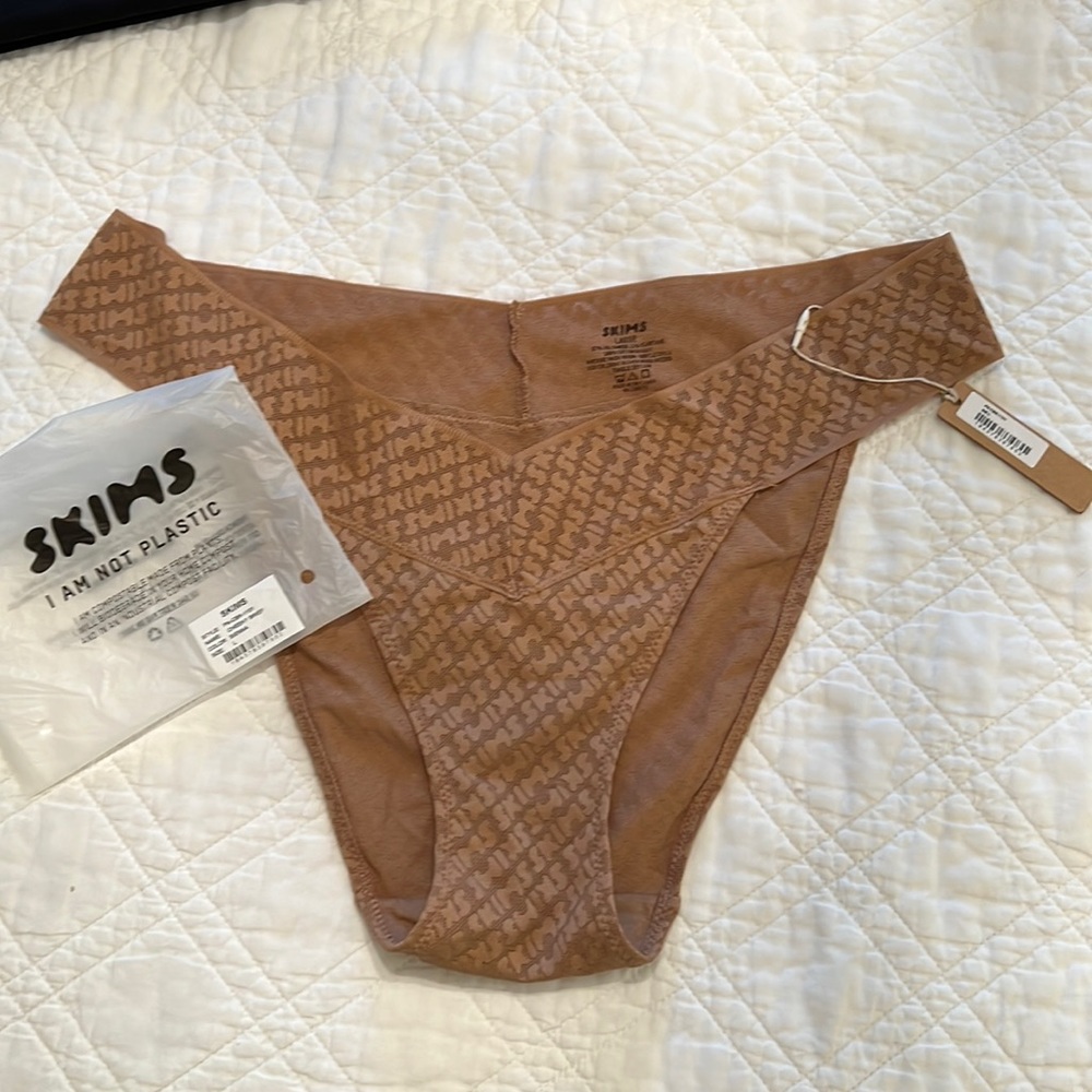 NWT. SKIMS. L. Cheeky brief. Sienna.